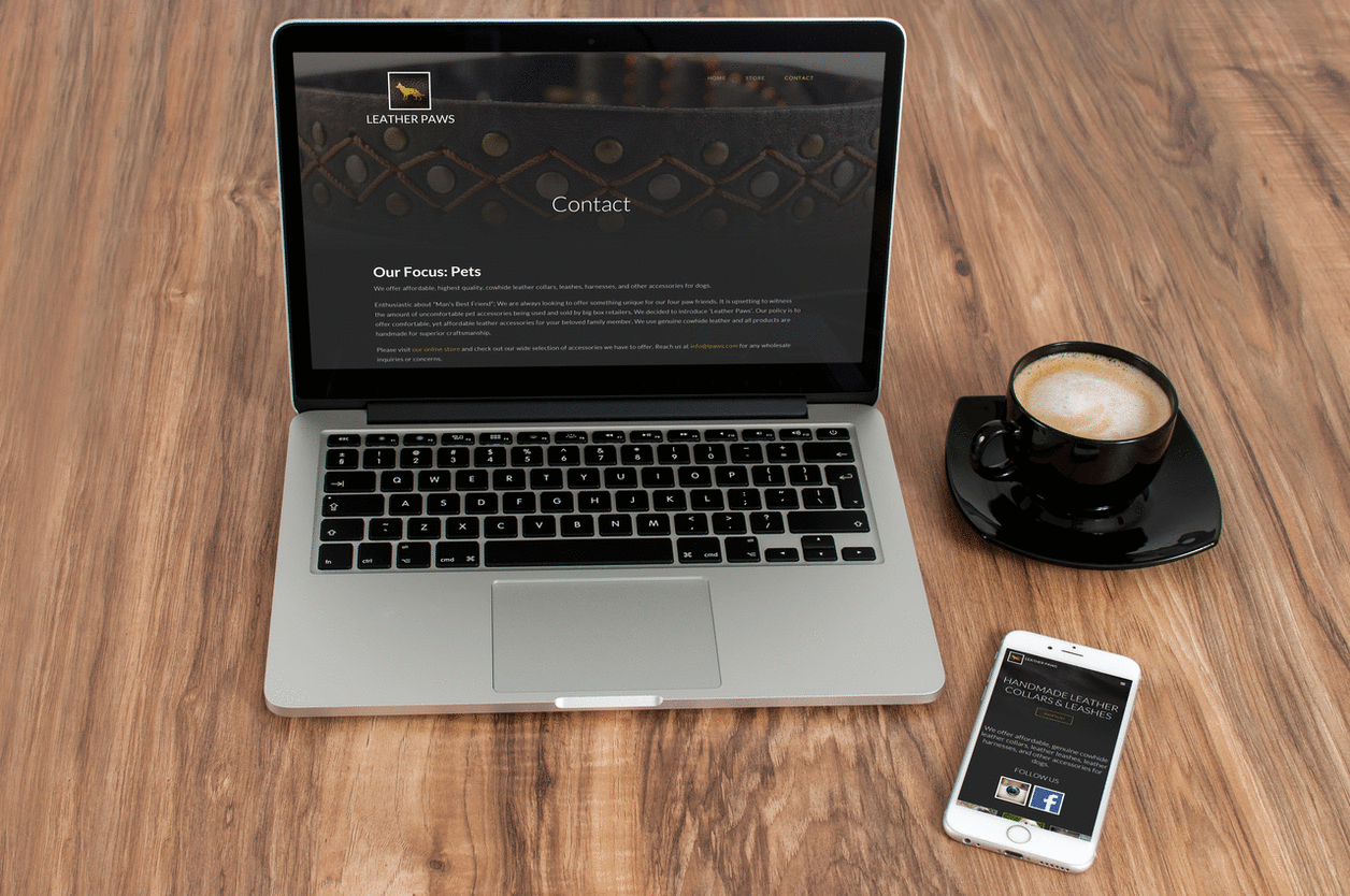 Images of Leather Paws Website